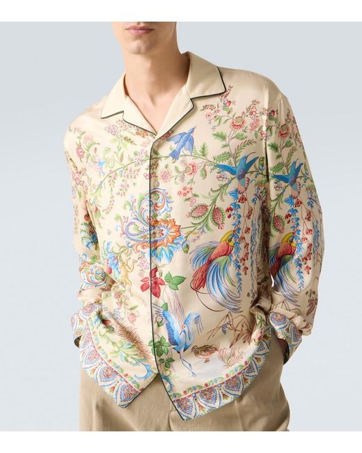 Etro White Printed Shirt for men