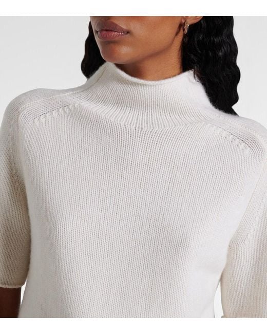 Lisa Yang White Fride Knitted Cashmere Top