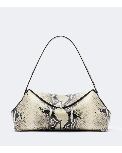 Totême White T-Lock Small Leather Shoulder Bag