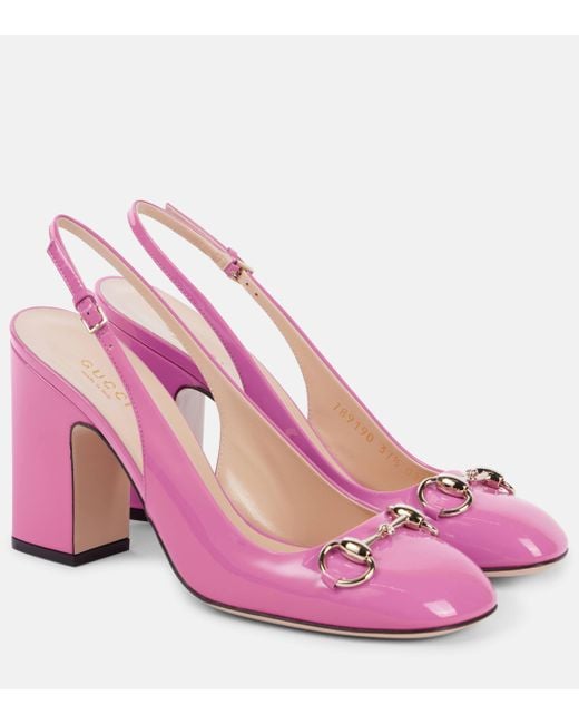 Gucci Pink Horsebit Slingback