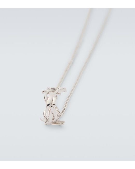 Collier Cassandre Saint Laurent pour homme en coloris White