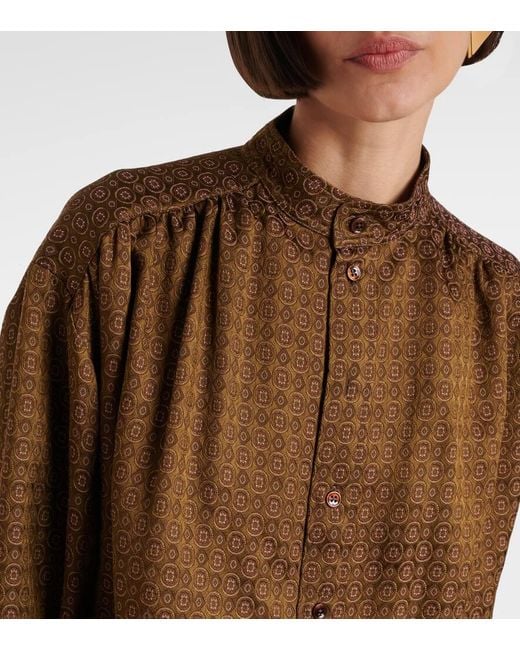 Saint Laurent Brown Jacquard Minidress