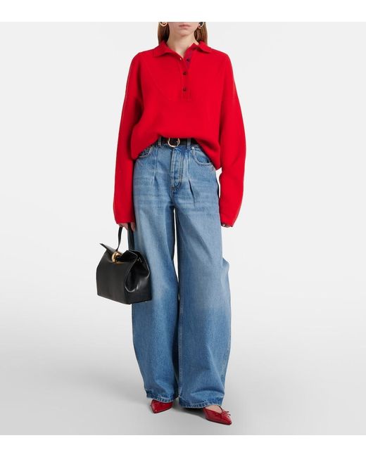 Jacquemus Blue Barrel-Leg Jeans