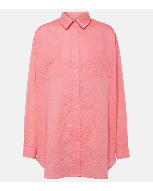 JADE Swim Pink Mika Cotton Shirt