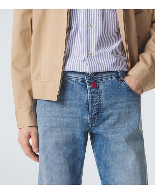 Kiton Blue Slim Jeans for men