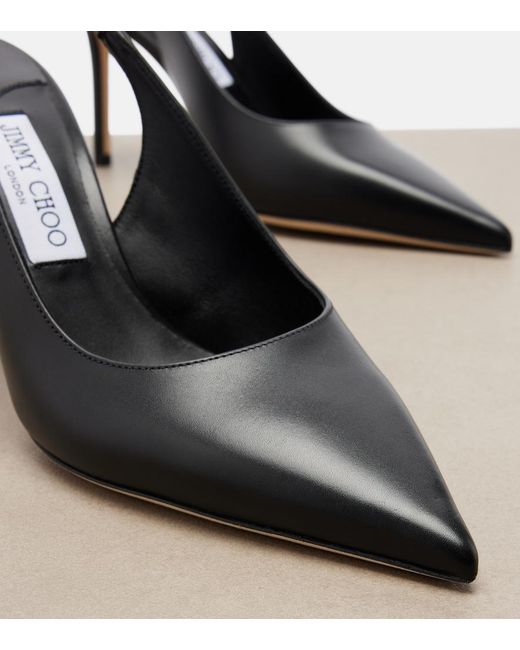 Jimmy Choo Black Love Leather Slingback Pumps