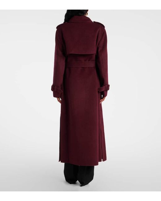 Jonathan Simkhai Purple Mantel Rumi Aus Einem Wollgemisch