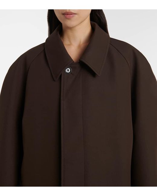 Lemaire Brown Mantel Aus Einem Wollgemisch