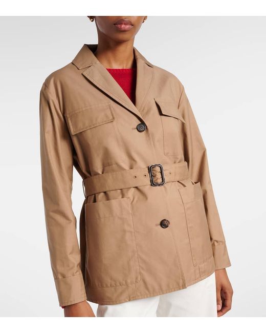 Max Mara Natural Jacke Giulia Aus Twill