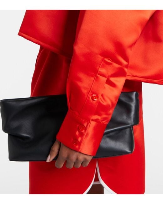 Frankie Shop Red Arlen Satin Shirt