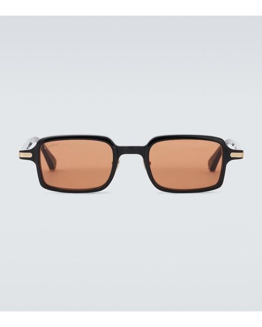 Cartier Brown Premiere De Cartier Rectangular Sunglasses for men