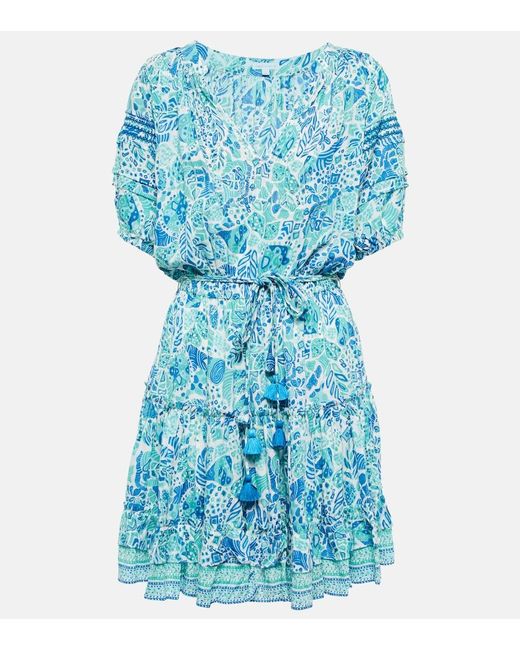 Poupette Blue Bona Printed Minidress