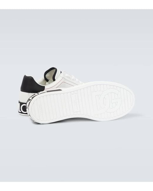Dolce & Gabbana Sneakers Portofino aus Leder in White für Herren