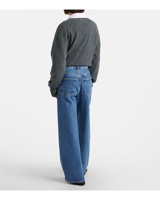 Agolde Blue Low Curve Wide-Leg Jeans