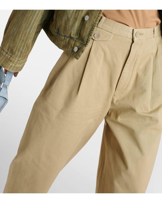Pantalones chinos anchos Becker de sarga Agolde de color Natural