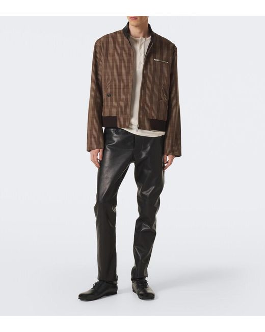 Wales Bonner Brown Axis Checked Virgin Wool Jacket for men