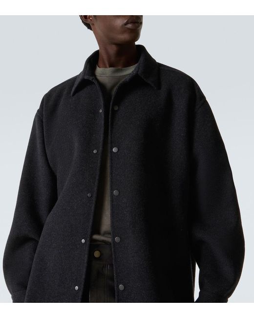 Fear Of God Black Wool And Cashmere Overshirt for men