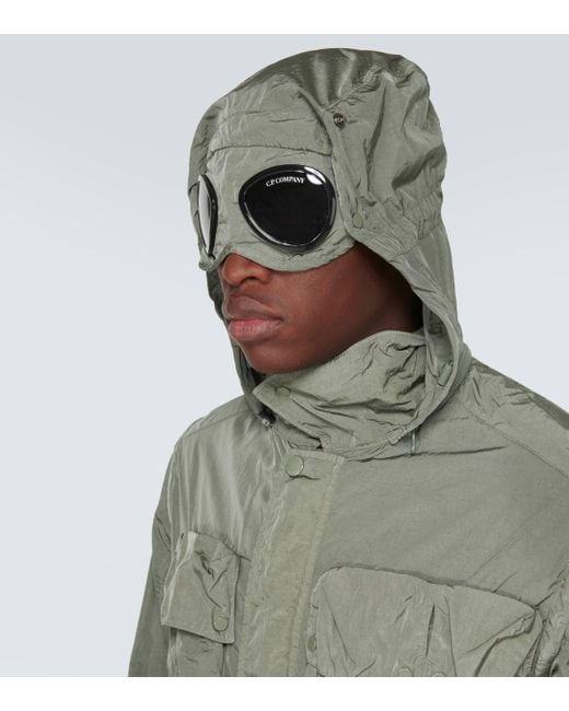 C P Company Green Chrome-r Goggle Jacket for men