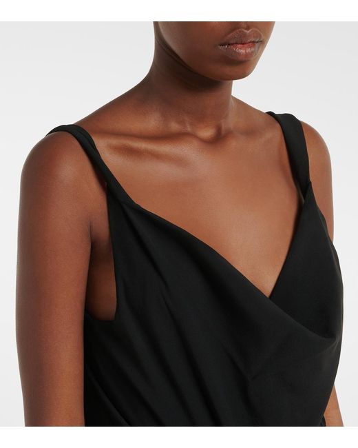 Rick Owens Black Strutter Gathered Maxi Dress