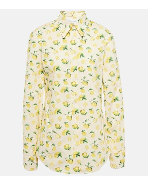 Sportmax Metallic Riva Printed Cotton Shirt