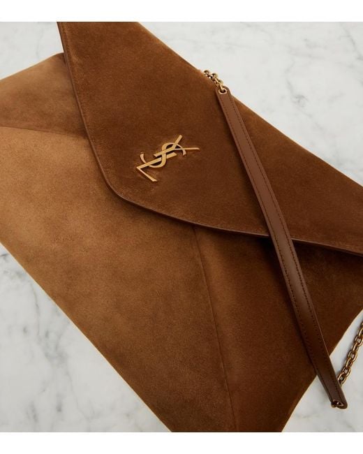 Borsa A Spalla Cassandre di Saint Laurent in Brown