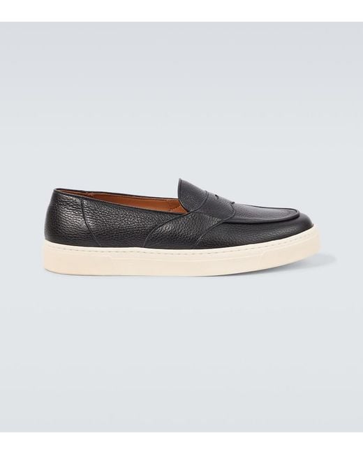 George Cleverley White Joey Ii Leather Penny Loafers for men