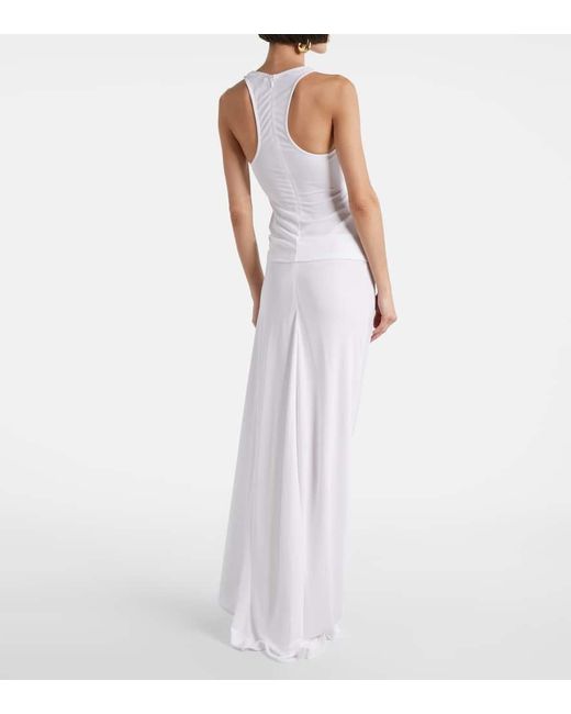 Christopher Esber White Salacia Cutout Ruched Tank Top