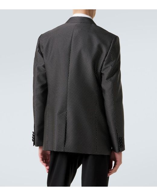 Valentino Black Polka-Dot Jacquard Tuxedo Jacket for men