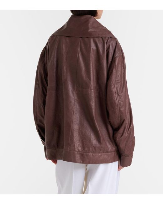 Calvin Klein Brown Isa Leather Jacket