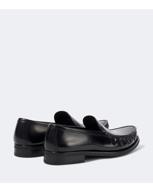 Prada Black Leather Loafers for men