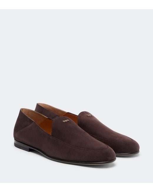 Tod's Brown Suede Loafers
