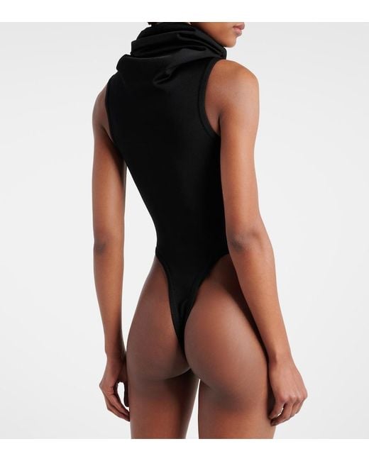 Body Con Capucha Alaïa de color Black