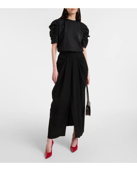 Camiseta Mantide De Jersey Con Logo Max Mara de color Black