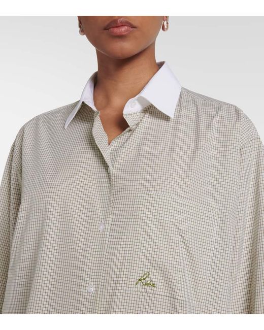 Camisa De Algodon A Cuadros Rohe de color White