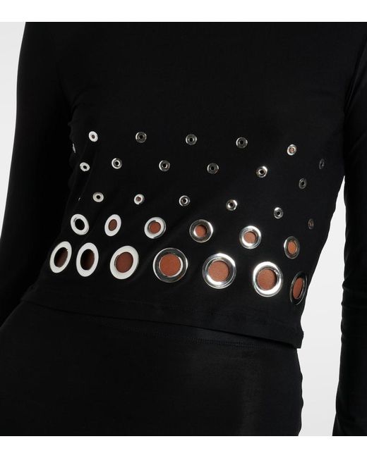 Rabanne Black Embellished Top