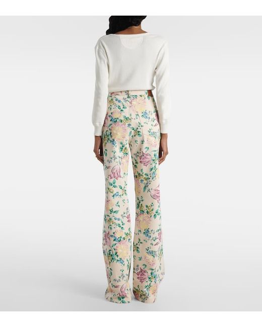 Chloé Green High-Rise Flared Jeans