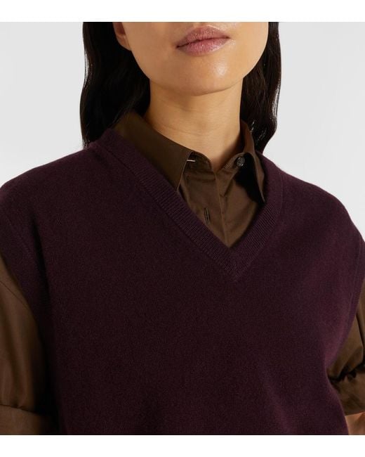Extreme Cashmere Red N°243 Spencer Cashmere-Blend Sweater Vest