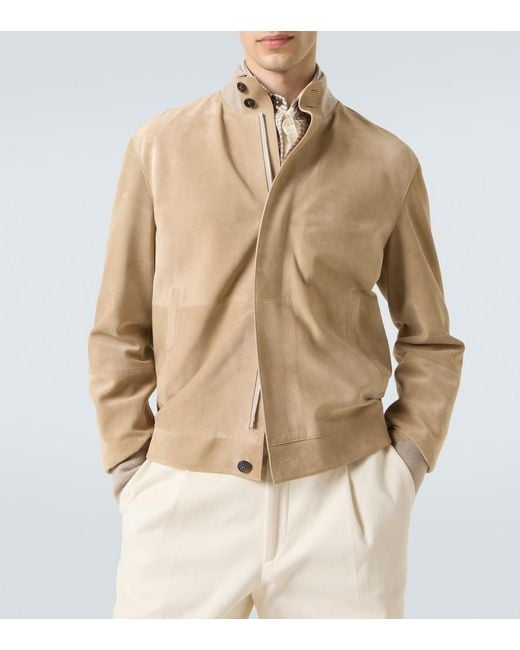 Zegna Natural Suede Blouson for men