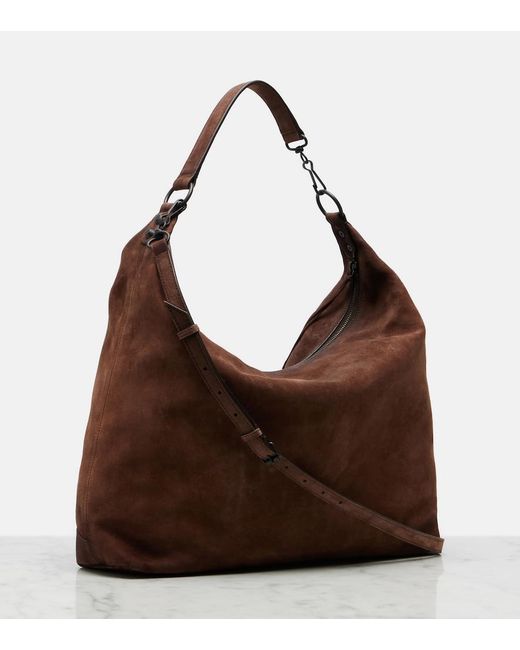 Balenciaga Brown Le City Medium Suede Tote Bag