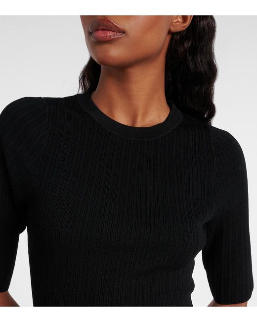 Veronica Beard Black Elthea Knitted Midi Dress