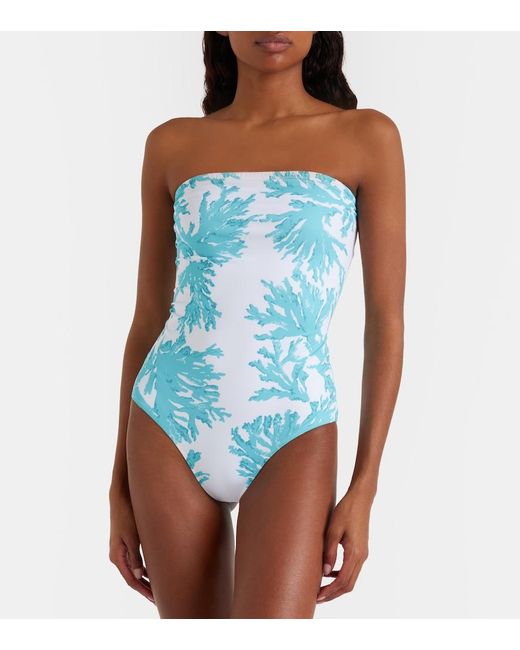 Alexandra Miro Blue Iris Printed Swimsuit