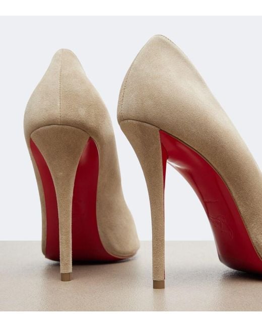 Christian Louboutin Natural Miss Z Suede Pumps