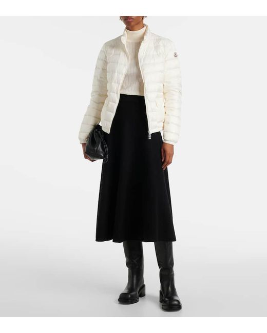 Moncler White Lans Packable Short Down Jacket