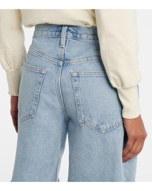 Agolde Blue Indra Denim Shorts