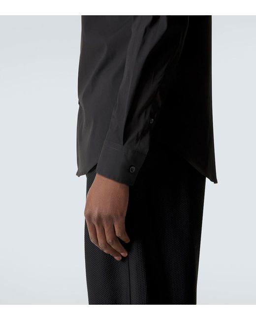 Giorgio Armani Black Icon Cotton-Blend Poplin Shirt for men
