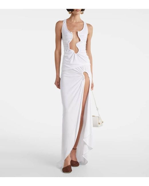 Christopher Esber White Salacia Cutout Ruched Tank Top