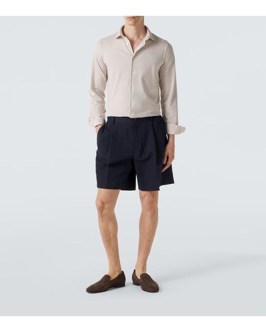 Fedeli Natural Cotton Jersey Shirt for men