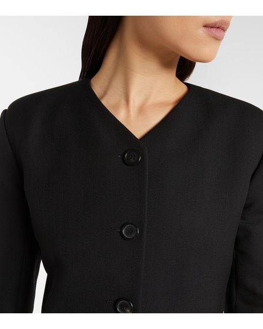 Khaite Black Nara Wool Jacket