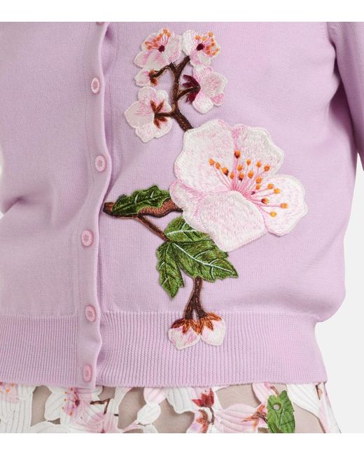 Cardigan di Oscar de la Renta in Pink