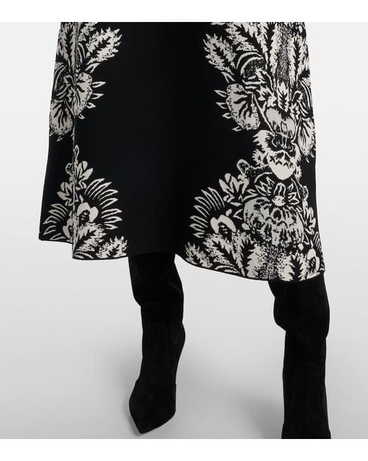 Ulla Johnson Black Liana Jacquard Midi Dress